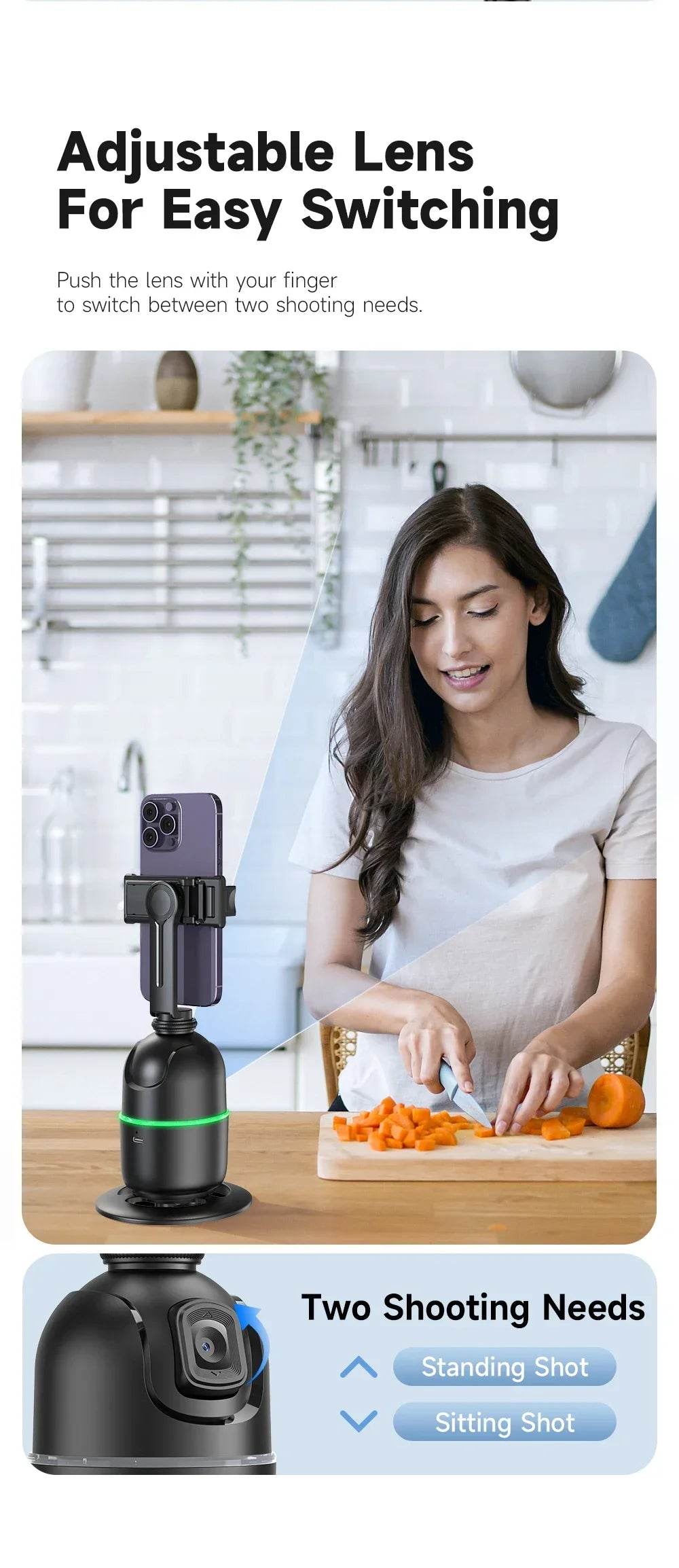 360° Smart Auto Face Tracking Gimbal Stabilizer Tripod - Estalios