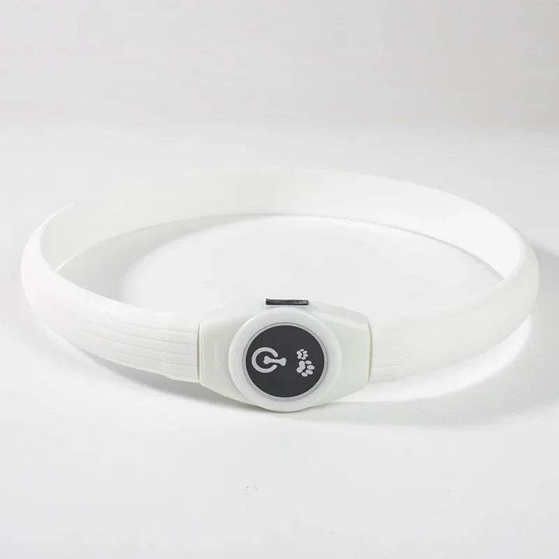 LED Luminous Dog Collar Waterproof USB Light for Night Safety - Estalios