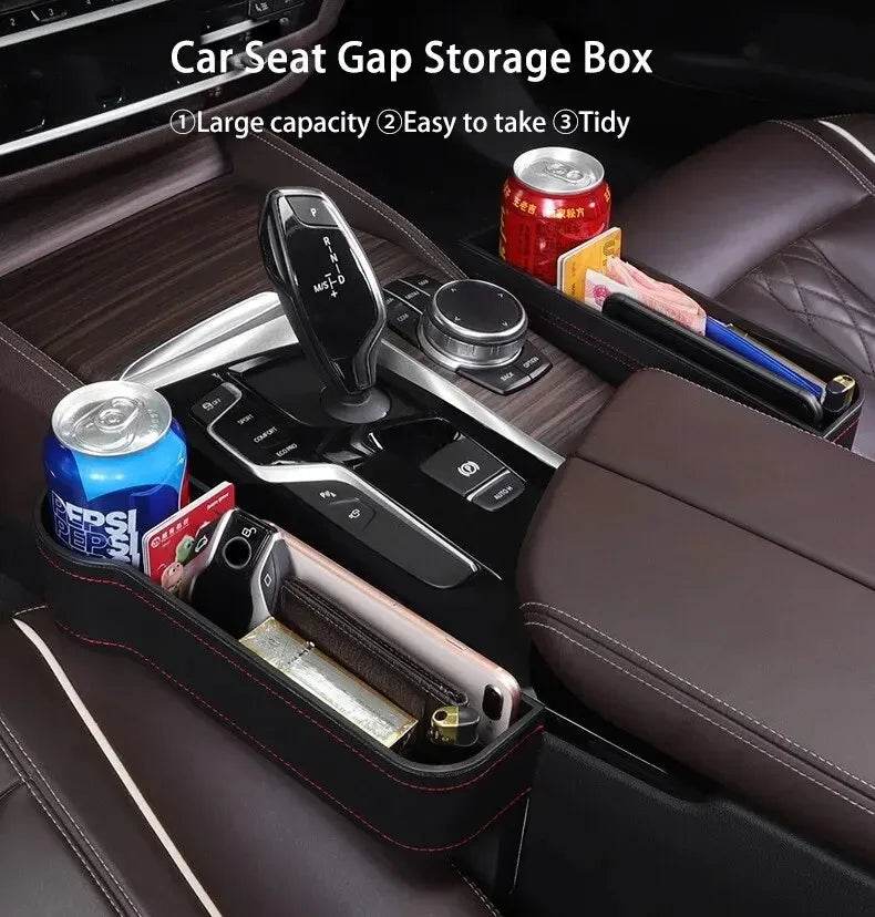 Leather Car Seat Gap Storage Box Multifunctional Organizer - Estalios