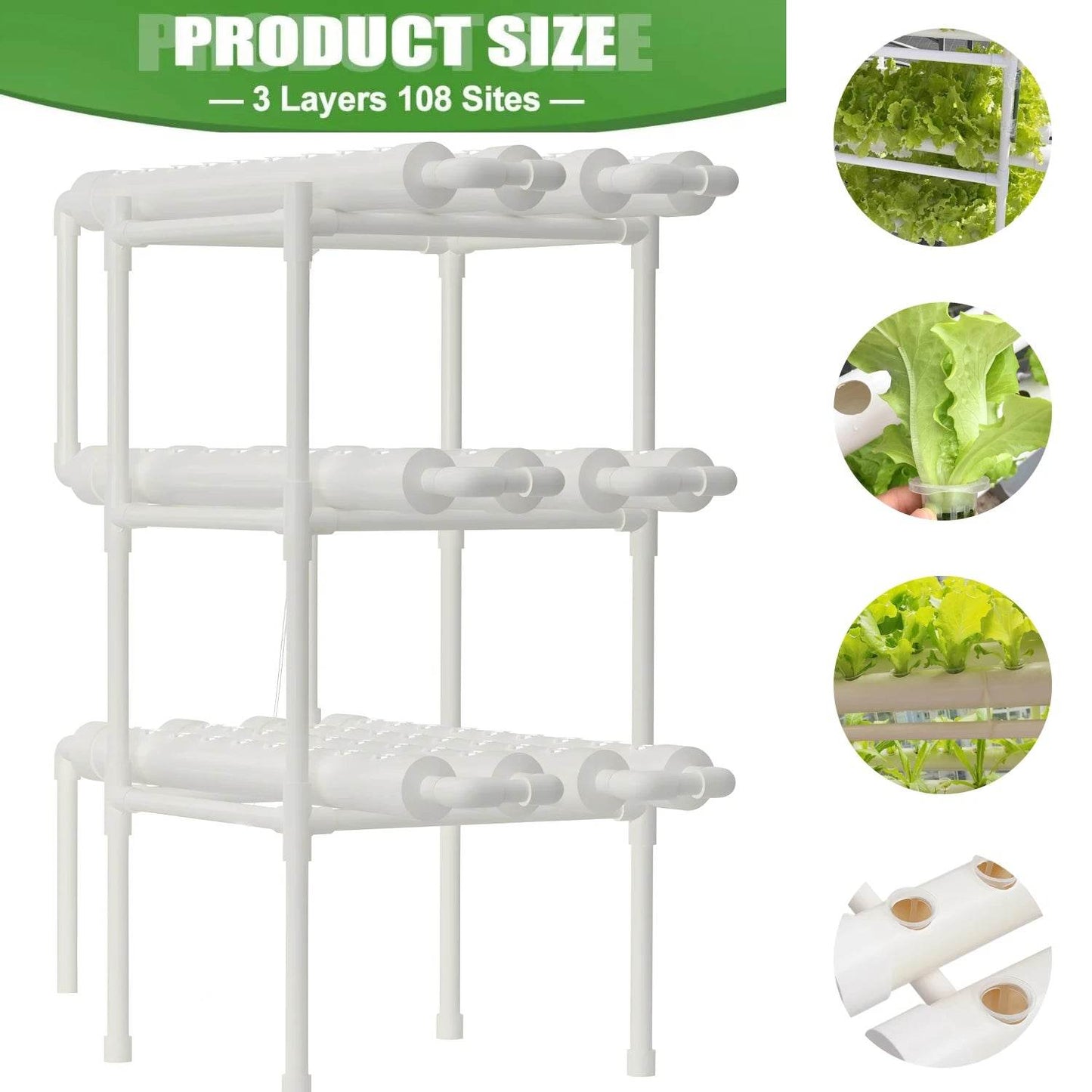 Hydroponics Growing System Kit for Vegetables and Herbs - Estalios