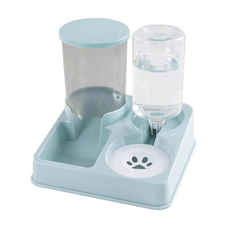 Automatic Cat Feeder Water Dispenser Set 2 In 1 Tilted Feeder - Estalios