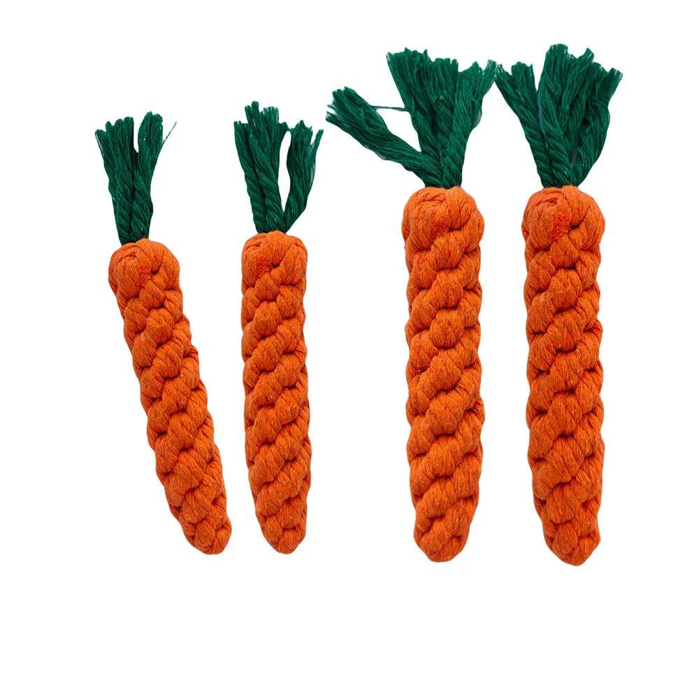 1Pcs Carrot Dog Chew Rope Toy for Teeth Cleaning - Estalios