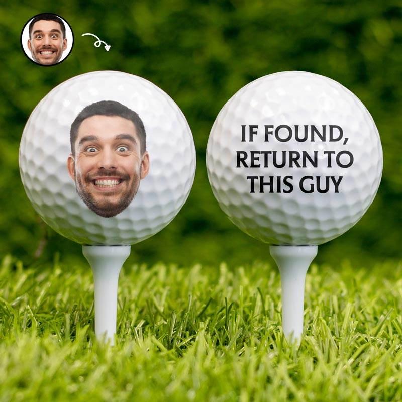 Custom Photo Golf Ball - Gift For Dad, Golfer, Grandpa - Estalios