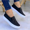 Trendy Glitter Slip-On Sneakers for Women in Black Rose Gold - Estalios