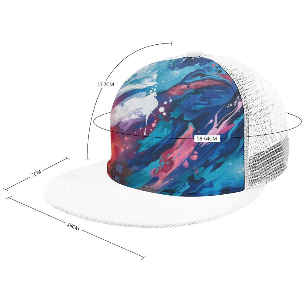 Multi-Color Baseball Cap Flat Glue Rear Hollow Design - Estalios
