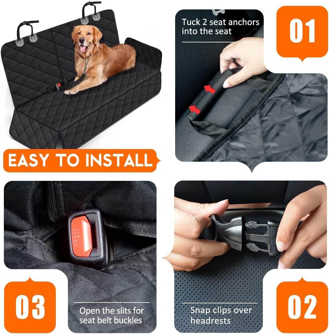 Waterproof Dog Car Seat Cover for Most Cars and SUVs - Estalios
