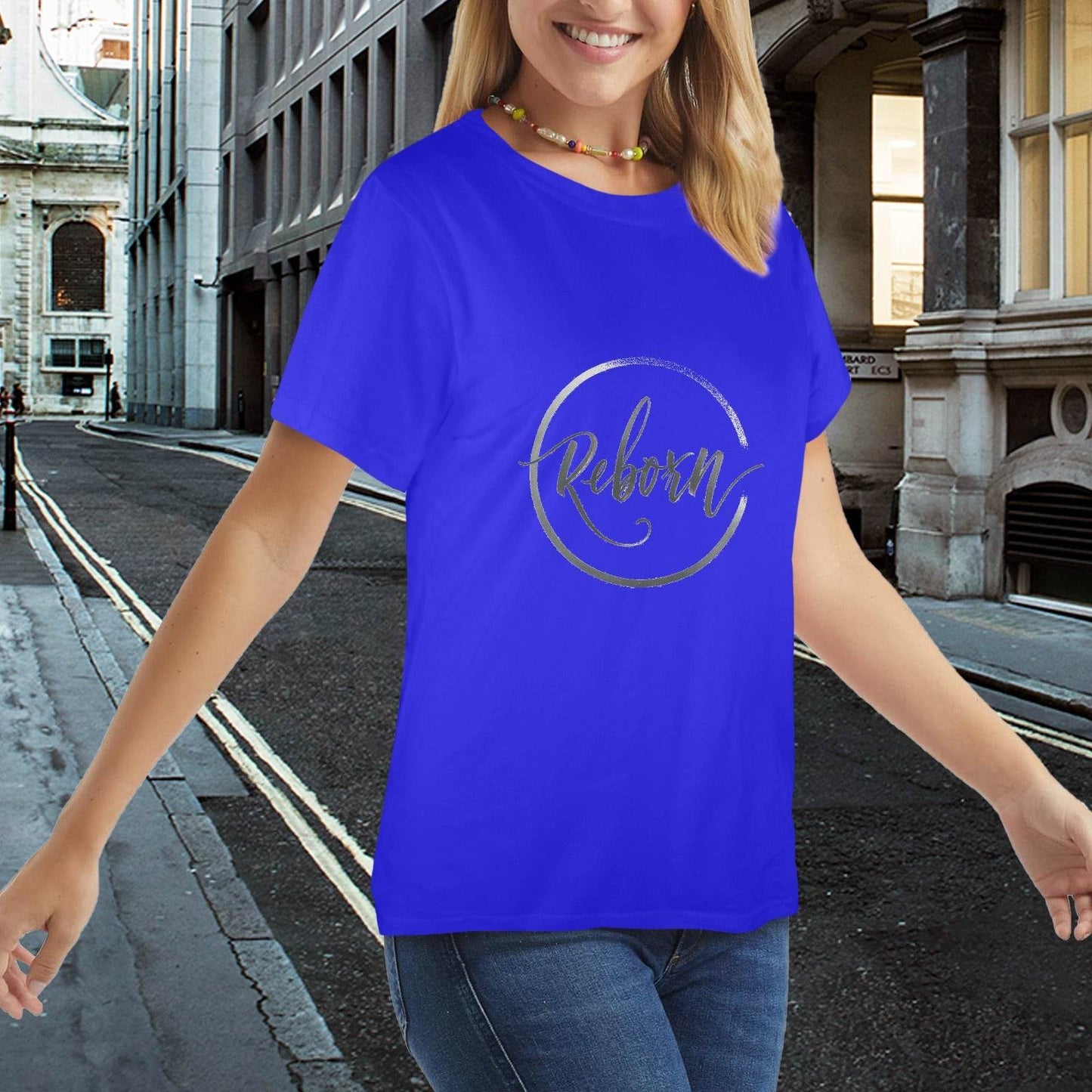 New Women's T-Shirt in USA Size Front Print (Made in USA,Ships to USA Only) - Estalios