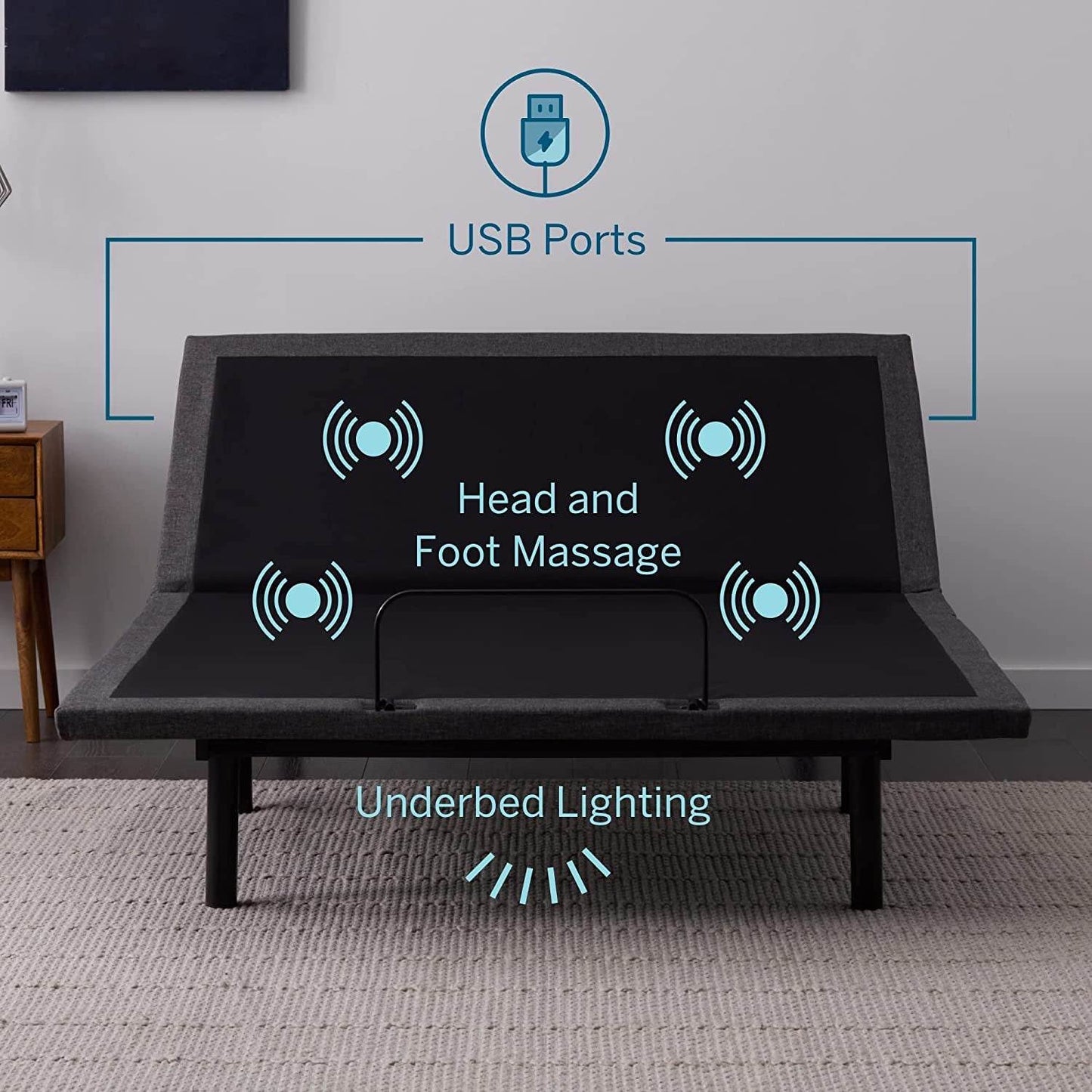 L600 Adjustable Bed Base Frame - Twin XL with Bluetooth - Estalios