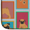 Absorbent Lots of Apricot Pug Dish Drying Mat 14x21 - Estalios