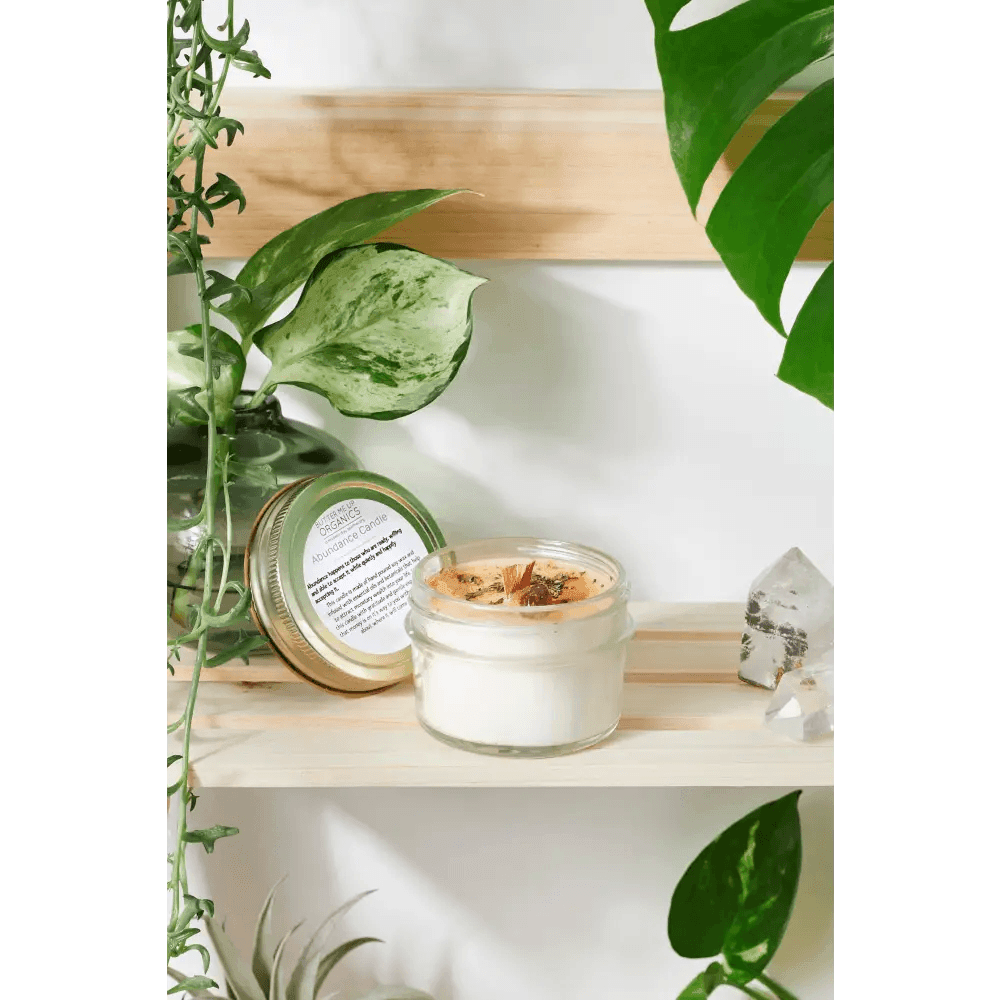 Abundance Candle Blast: Crystal Herbs and Creamy Aroma Awakening - Estalios
