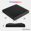 Acoustic Foam Panels 2" X 12" X 12" for Soundproofing.
