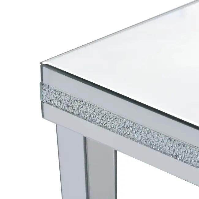 Dazzling Mirrored Coffee Table with Adjustable Leg Pads for Stability - Estalios