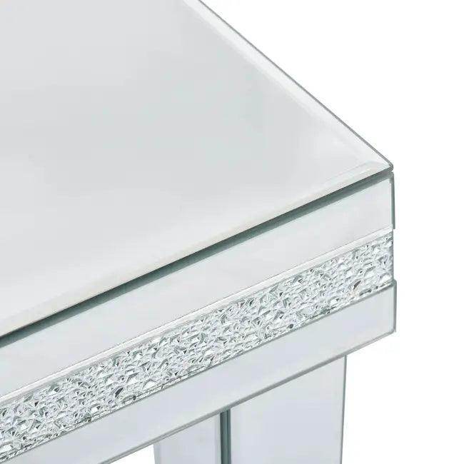 Dazzling Mirrored Coffee Table with Adjustable Leg Pads for Stability - Estalios
