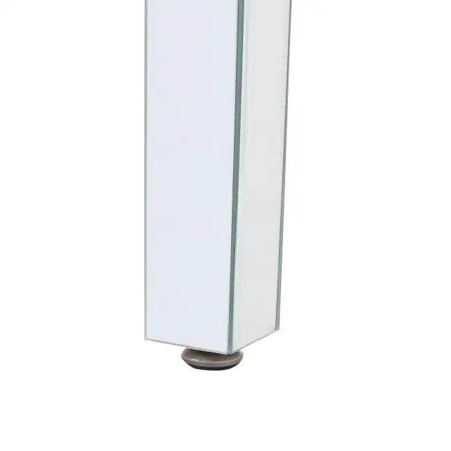 Dazzling Mirrored Coffee Table with Adjustable Leg Pads for Stability - Estalios