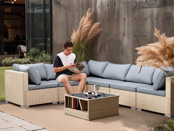 All-Weather 7-Piece Patio Furniture Set with Cushions - Estalios