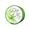 Round container of aloe vera soothing gel.