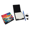Amaranths in Color PU Leather Note Paper Holder with Artist-Designed Cover, Desk Accessory, Office Gift - Estalios