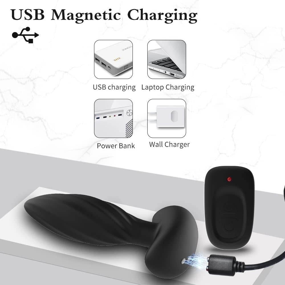 Black Hole Bliss: Magnetic Vibrating Plug! - Estalios