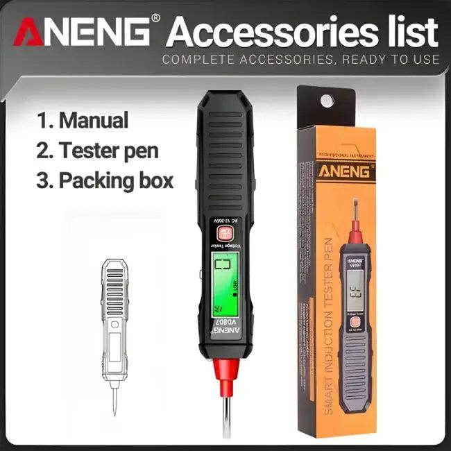 Red Digital Voltage Tester Pen for Safe Voltage Detection - Estalios