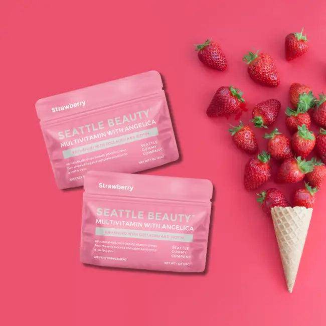 Strawberry Glow Gummies for Radiant Skin and Health - Estalios