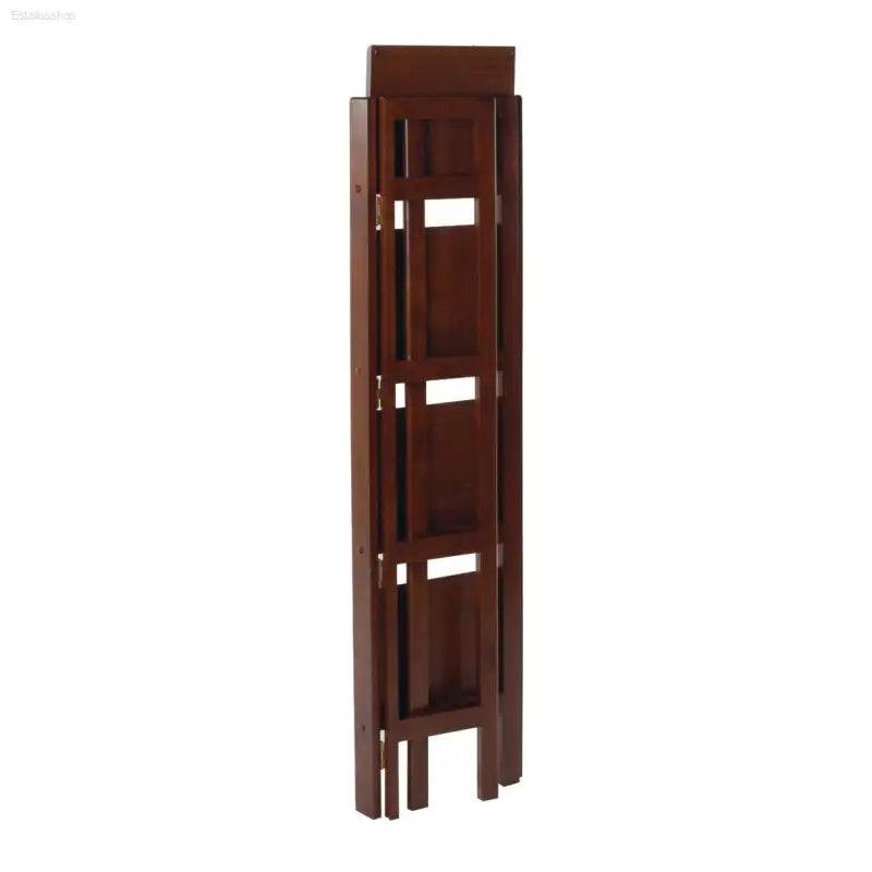 Antique Walnut Folding Bookcase for Home Storage - Estalios