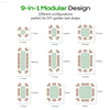 Aoodor 9-In-1 Aluzinc Modular Raised Garden Bed - Versatile Outdoor Planter for Vegetables, Flowers, and Herbs - Olive Green (71''L X 35''W X 17''H) - Estalios