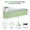Aoodor 9-In-1 Aluzinc Modular Raised Garden Bed - Versatile Outdoor Planter for Vegetables, Flowers, and Herbs - Olive Green (71''L X 35''W X 17''H) - Estalios