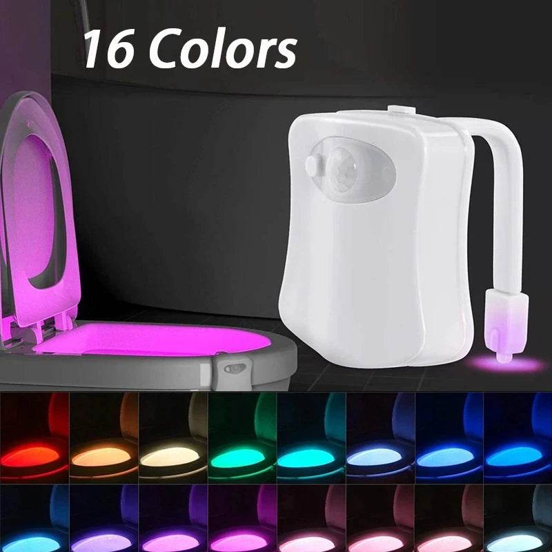 Toilet Seat Smart Motion Sensor Night Light 16 Colors LED Lamp - Estalios