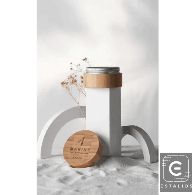 Bamboo Elegance: Trendy Round Cosmetic Jars for Stylish Storage - Estalios