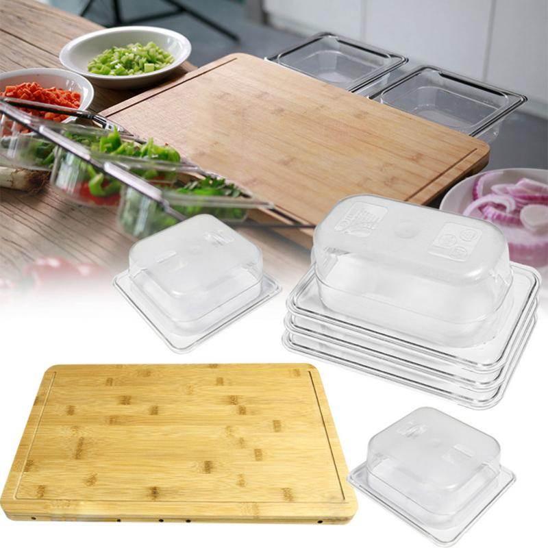 Bamboo Kitchen Marvel with Containers and Cheese Domes - Estalios