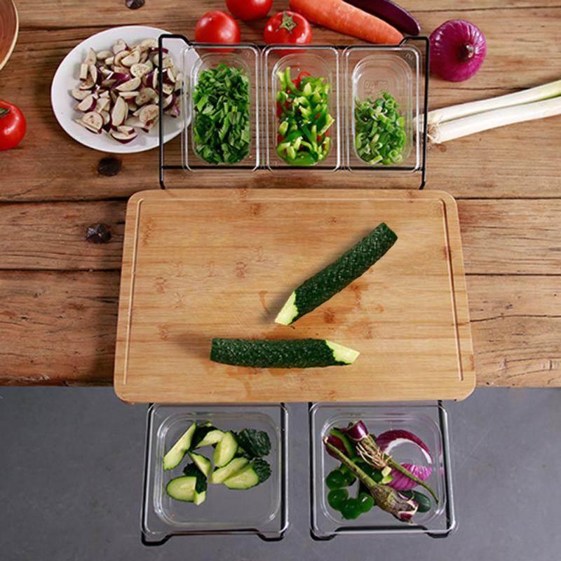 Bamboo Kitchen Marvel with Containers and Cheese Domes - Estalios