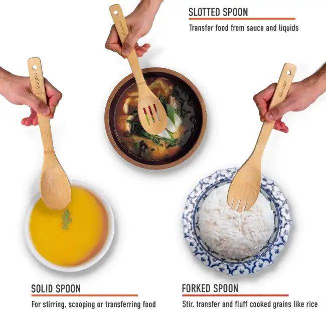 Spice Up Your Kitchen with Durable Bamboo Utensil Set - Estalios