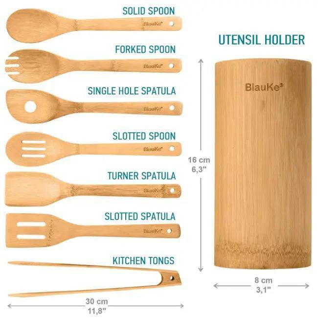 Spice Up Your Kitchen with Durable Bamboo Utensil Set - Estalios