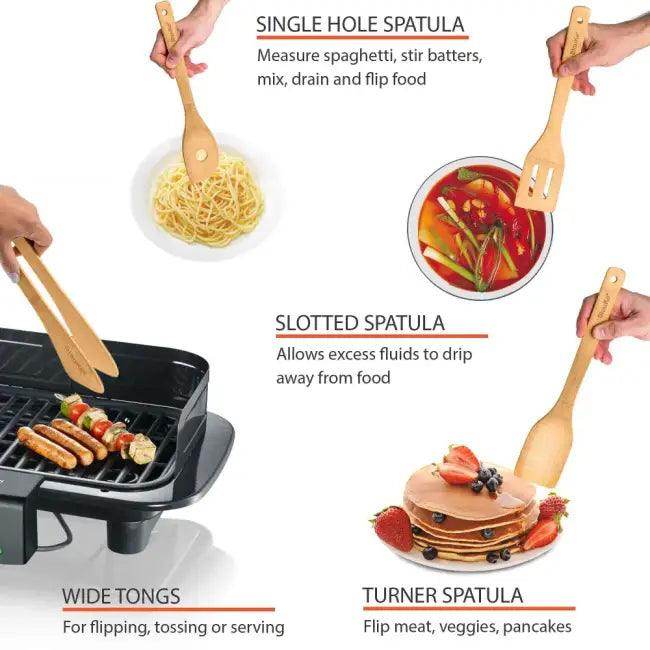 Spice Up Your Kitchen with Durable Bamboo Utensil Set - Estalios