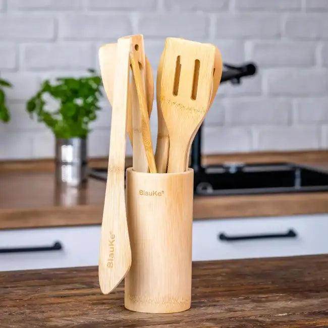 Spice Up Your Kitchen with Durable Bamboo Utensil Set - Estalios