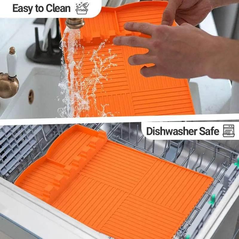 Barbecue Dustproof Silicone Cover And Baking Tray Pad - Estalios