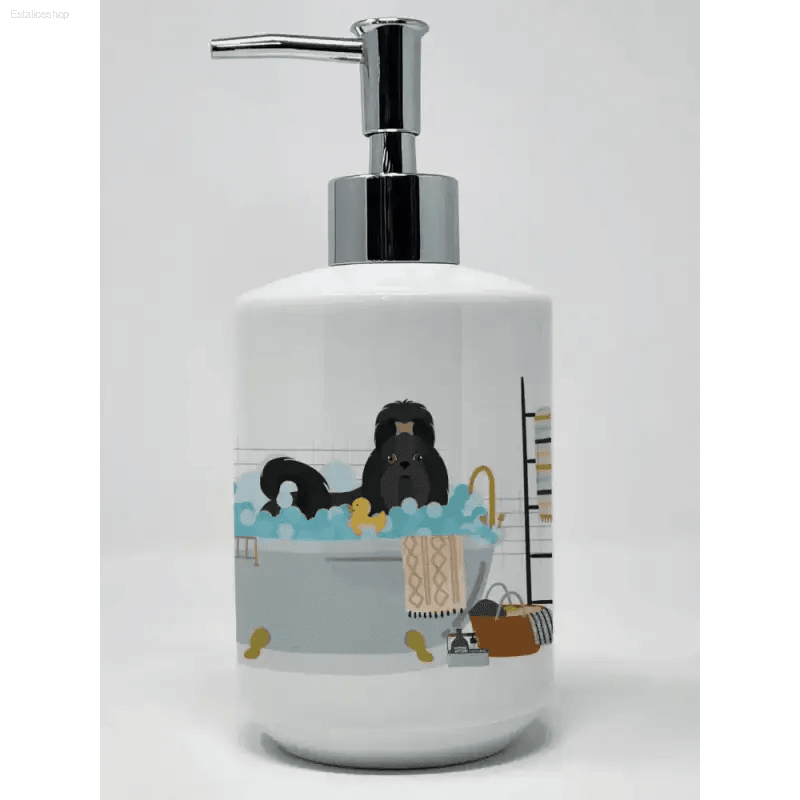 Bathroom Bliss Dispenser: Sudsational Style! Introducing the White Soap Dispenser, a charming addition to any bathroom! This dispenser not only keeps your hands - Estalios