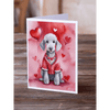 Bedlington Terrier Valentine Greeting Cards: Paw-some Love! - Estalios