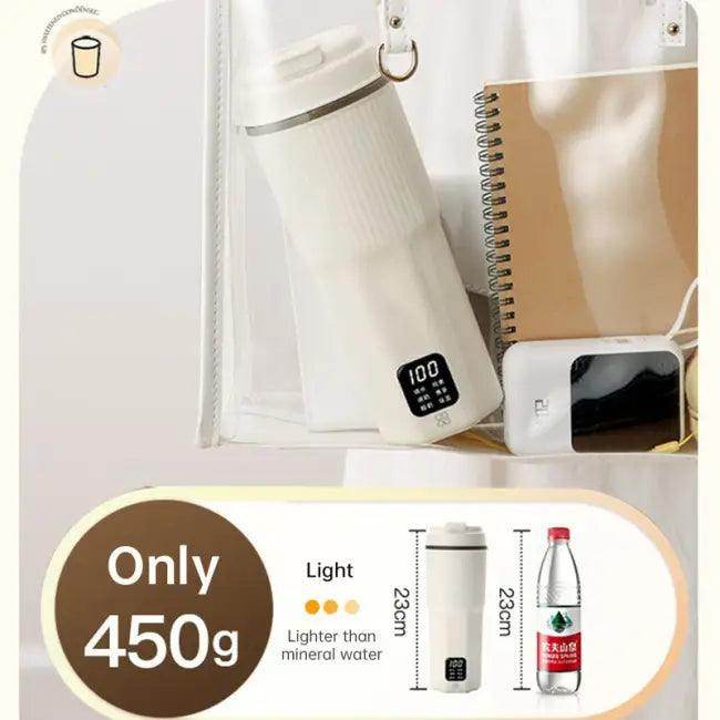 Beige Portable Multifunctional Electric Kettle for Travel Use - Estalios