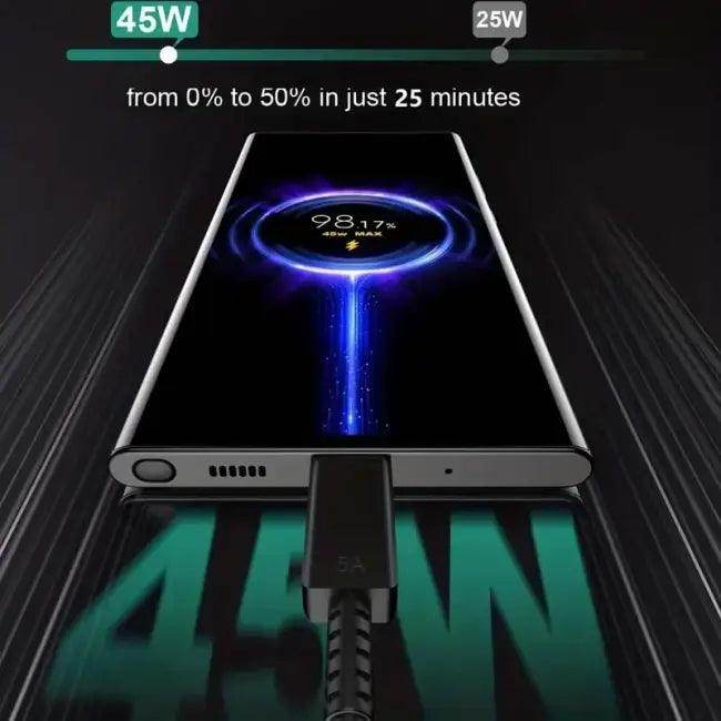 Power Up Fast with 45W PD Charger for Safe Charging - Estalios