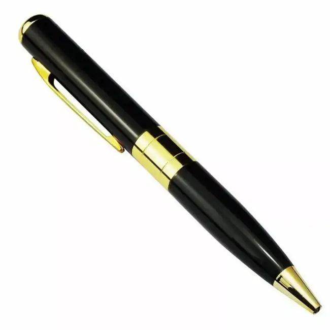Sleek Black Gold Spy Pen with Hidden Camera Feature - Estalios