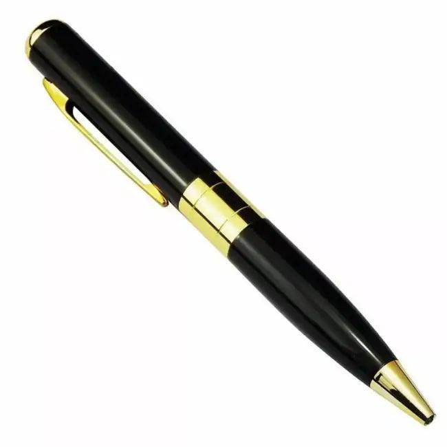 Sleek Black Gold Spy Pen with Hidden Camera Feature - Estalios