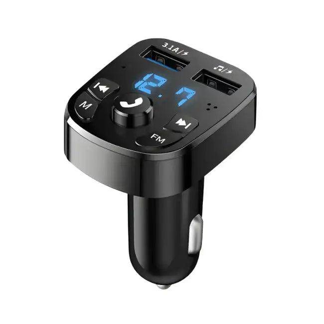 Sleek Car Charger FM Transmitter with Dual USB Power - Estalios