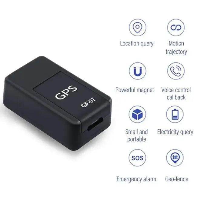 Black GPS Tracker with Strong Magnetic for Car Security - Estalios