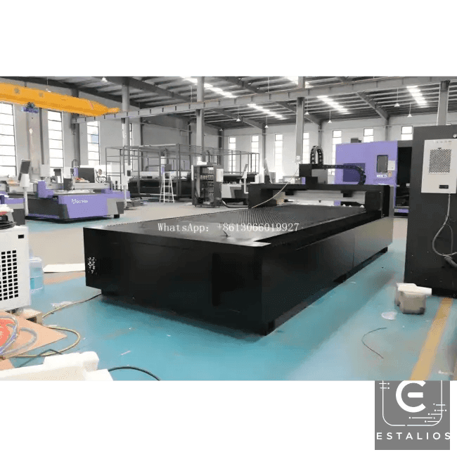 Black Industrial Laser Cutting Machine for Metal Sheets 5kw - Estalios