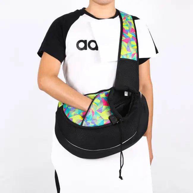 Adventure-Ready Black Pet Carrier Sling for Cozy Travel - Estalios