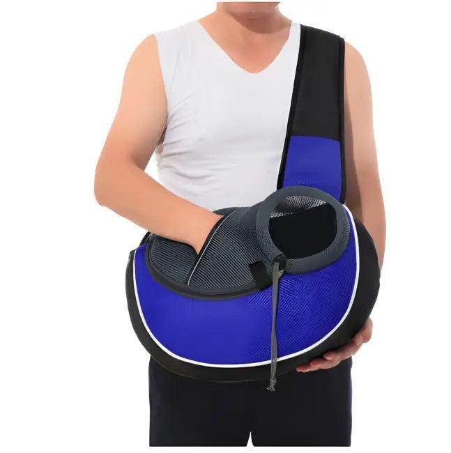 Adventure-Ready Black Pet Carrier Sling for Cozy Travel - Estalios