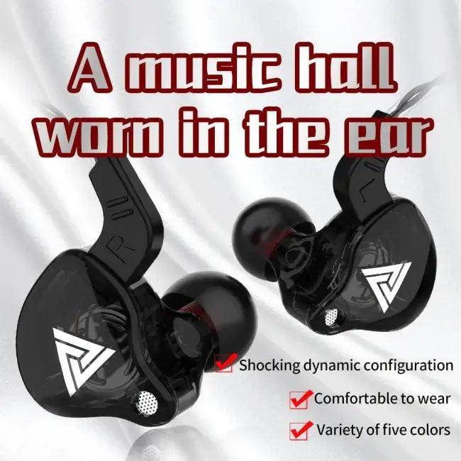 Unleash Your Beat with Sleek Black In-Ear Headphones - Estalios