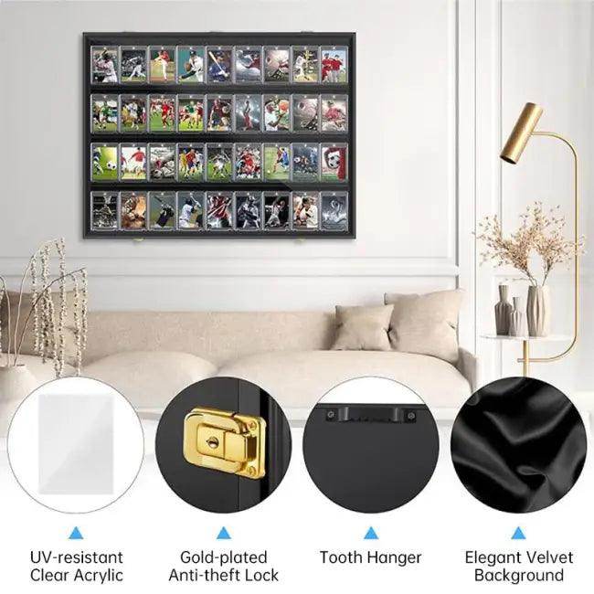Epic Black Trading Card Display Case for Ultimate Protection - Estalios