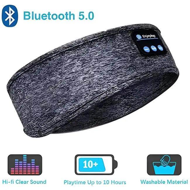 Sleep in Style Black Sleep Mask with Bluetooth Beats - Estalios